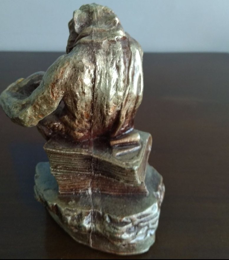 Darwin Temalı Düşünen Maymun Heykeli  Dekoratif Reprodüksiyon - Görsel 3