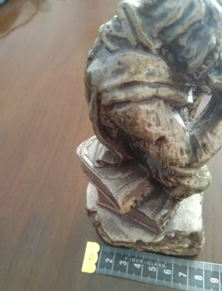 Darwin Temalı Düşünen Maymun Heykeli  Dekoratif Reprodüksiyon - Görsel 5