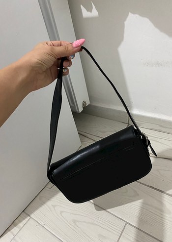  Beden siyah Renk Deri Siyah Minimalist Kadın Çanta