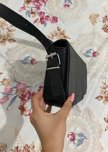 Mango Deri Siyah Minimalist Kadın Çanta