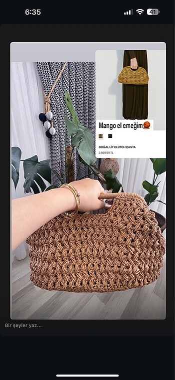 El örgüm mango çanta