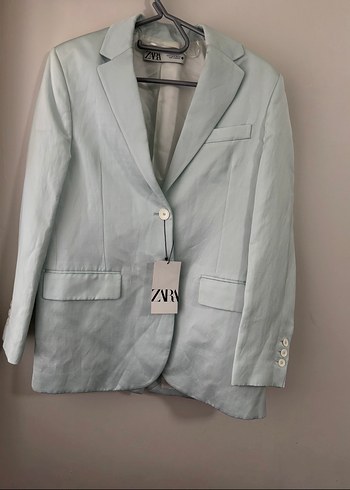 Zara Buz Mavisi Blazer Ceket M Beden