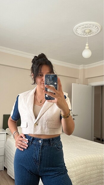 Crop çeket