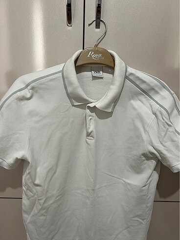 Zara Erkek Polo Yaka Beyaz Tshirt