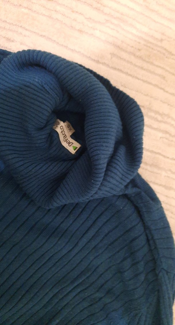 petrol mavisi boğazlı kazak defacto - Görsel 3