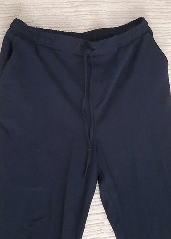 38 beden Lacivert  lastikli bağcıklı kadın  pantalon - Görsel 2