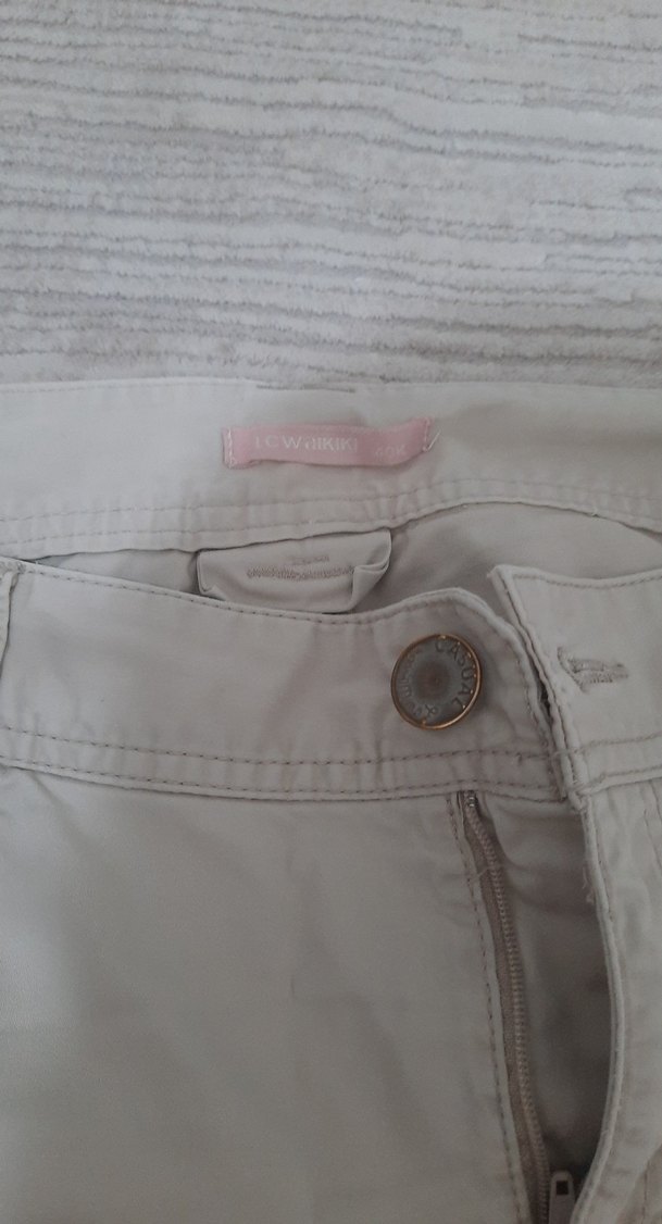 lcw Bej keten Kumaş Kadın Pantolon - Görsel 2