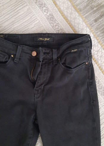 mavi 38 beden boru paça %58 cotton pantalon - Görsel 2