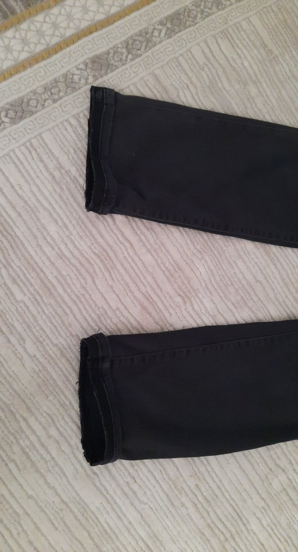 mavi 38 beden boru paça %58 cotton pantalon - Görsel 3