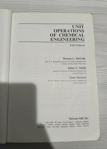 Unit Operations of Chemical Engineering - 5. Baskı - Görsel 2