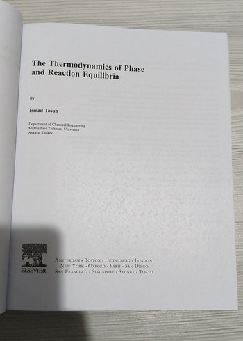 The Thermodynamics of Phase and Reaction Equilibria Kitabı - Görsel 2