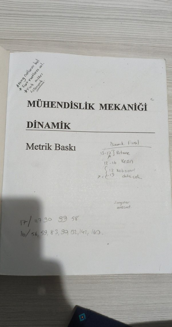 Mühendislik Mekaniği Dinamik - Görsel 2