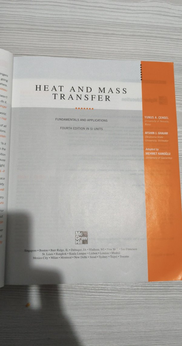 Heat and Mass Transfer - Fundamentals and Applications - Görsel 2
