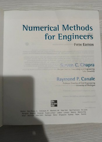 Numerical Methods for Engineers - 5. Baskı - Görsel 3