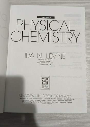 Physical Chemistry - Ira N. Levine, 3. Baskı - Görsel 3