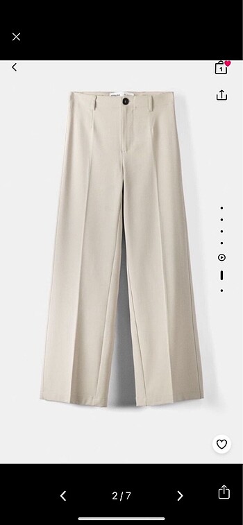 Bershka wide leg kumaş pant