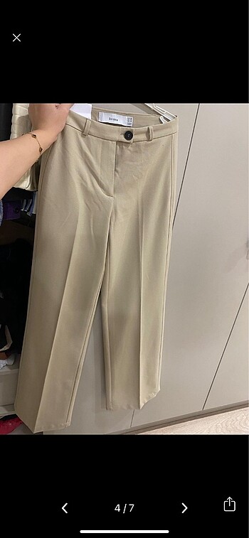 xs Beden Bershka wide leg kumaş pant