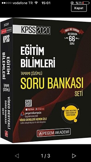 Pegem Eğitim Bilimleri Soru Bankası