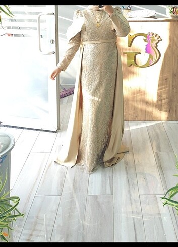 Gold nişan elbisesi - Görsel 5