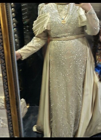 Gold nişan elbisesi - Görsel 7