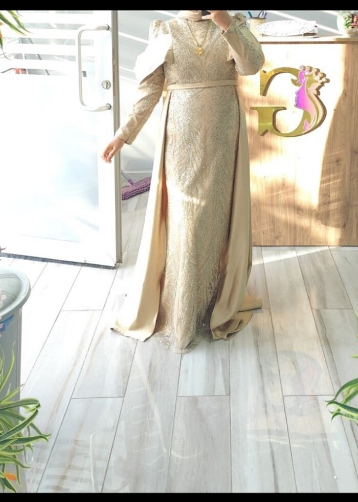 Gold nişan elbisesi - Görsel 5