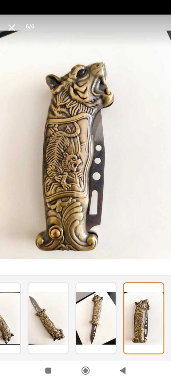 Ejderha Figürlü Koyu Altın Renkli cakmak - Görsel 4