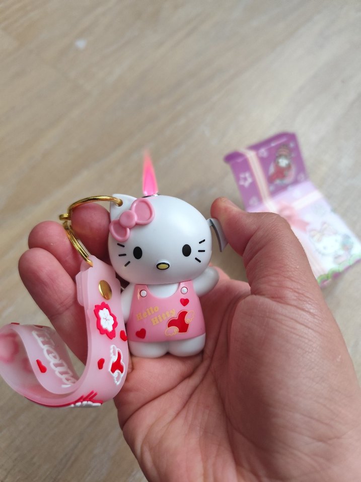 Pembe Hello Kitty Kurdeleli Anahtarlık - Görsel 2