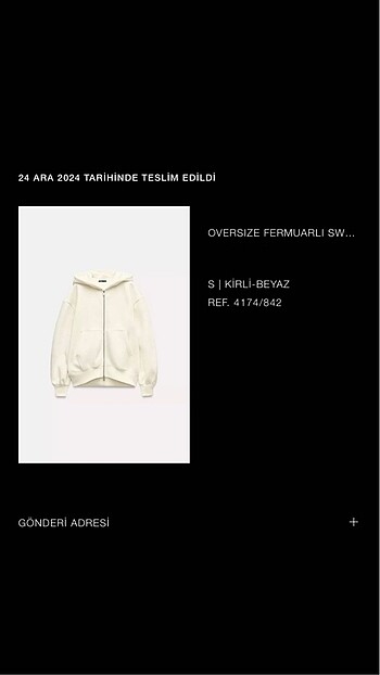 Zara fermuarlı ceket