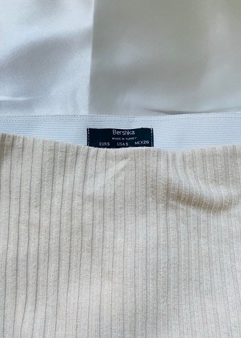 Düğmeli Bej Hamile Midi Etek - Görsel 6