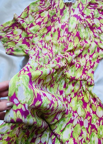 Renkli Pilili V Yaka Hamile Bluzu - Görsel 5