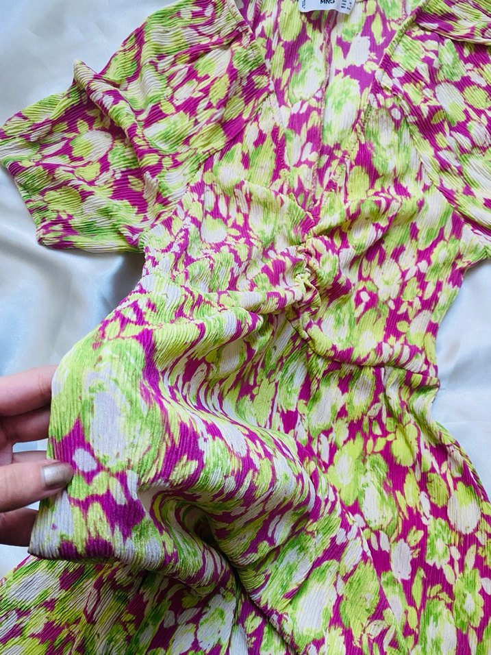 Renkli Pilili V Yaka Hamile Bluzu - Görsel 5