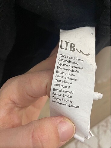 s Beden siyah Renk LTB crop siyah yazılı sweatshirt S beden
