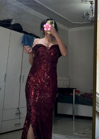 Kırmızı Abiye Elbise - Görsel 2