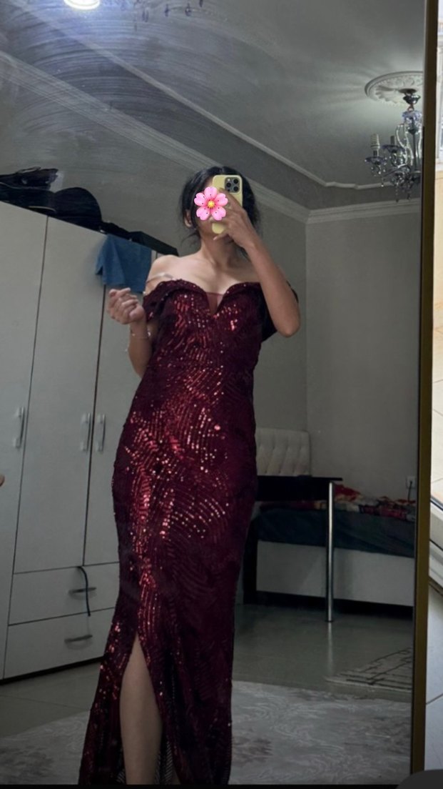 Kırmızı Abiye Elbise - Görsel 2