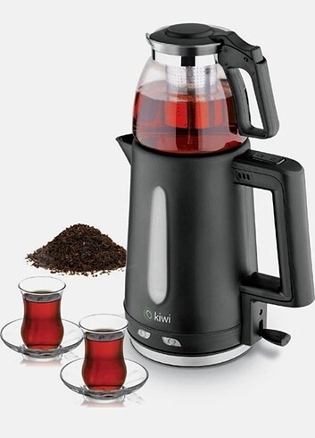 KiWİ ÇAY MAKİNESİ Cam demlik 