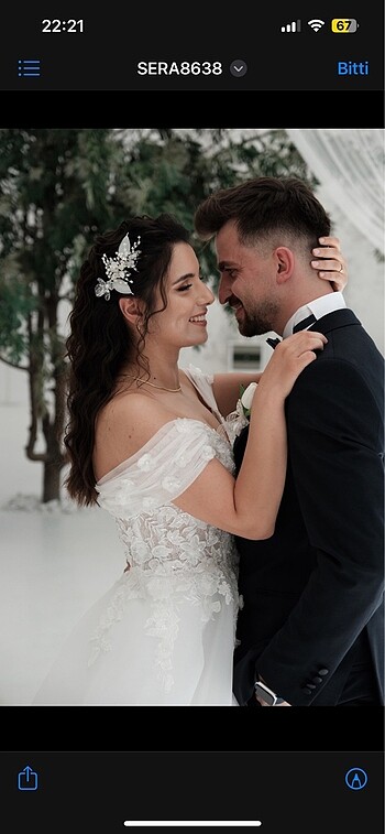 38 Beden beyaz Renk Helen Gelinlik