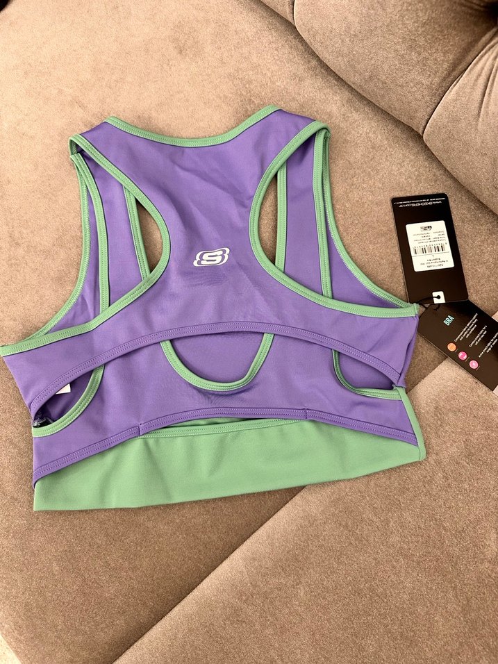Mor ve Yeşil Mini Spor Sütyeni orijinal - Görsel 2