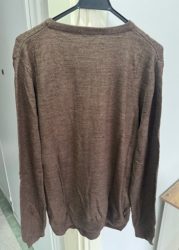 Kahverengi Yün Erkek Triko Kazak - Görsel 3