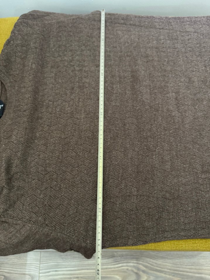 Kahverengi Yün Erkek Triko Kazak - Görsel 5