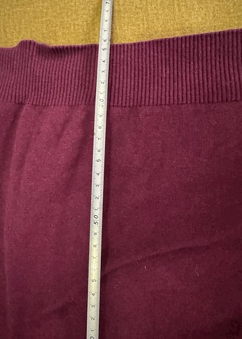 Bordo V Yaka Örgü Erkek Kazak - Görsel 4