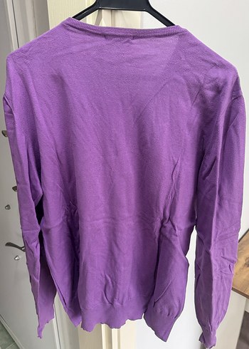 Sabri Özel Desenli Lila Erkek Süveter - Görsel 3