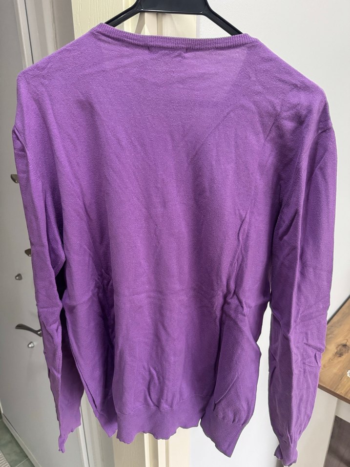 Sabri Özel Desenli Lila Erkek Süveter - Görsel 3