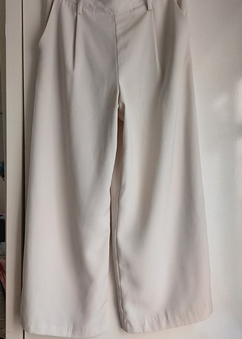 Bej Salaş Midi Kadın Kumaş Pantolon