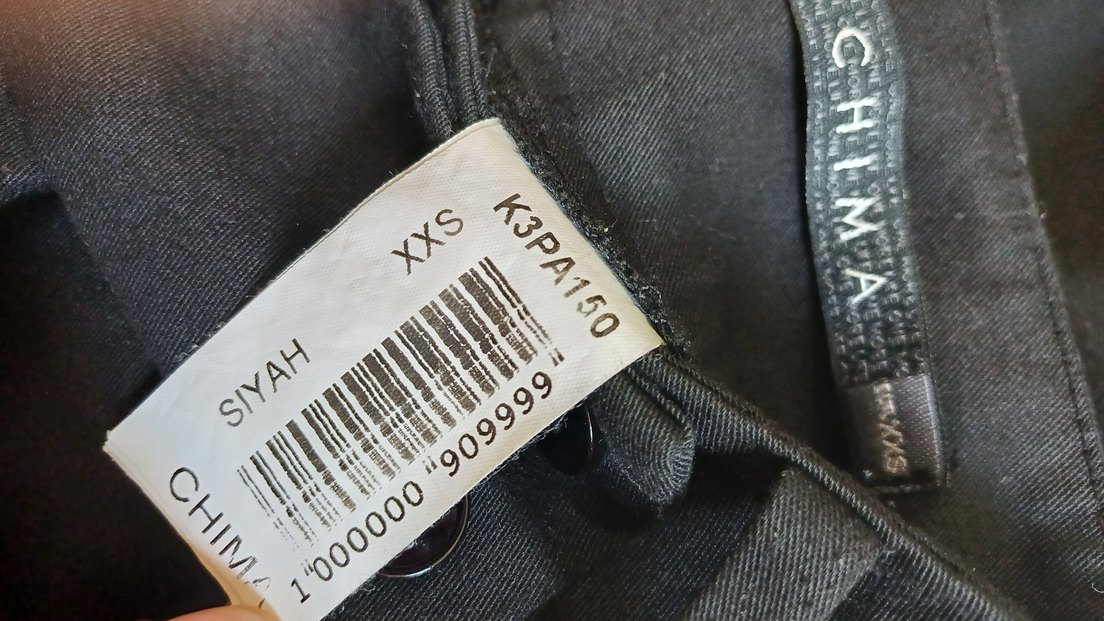 Siyah Midi Kumaş Kadın Pantolon - Görsel 3