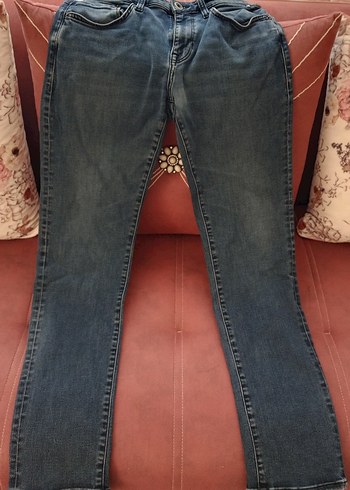 Erkek Mavi Denim Dar Kesim Kot Pantolon - Görsel 2