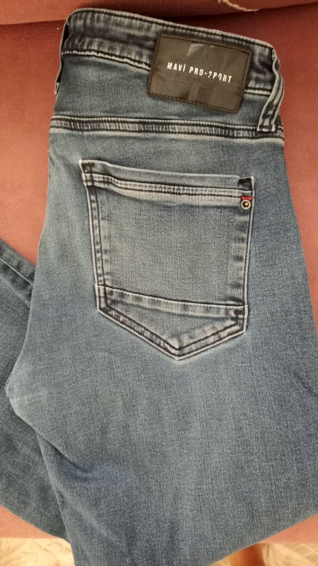 Erkek Mavi Denim Dar Kesim Kot Pantolon - Görsel 3