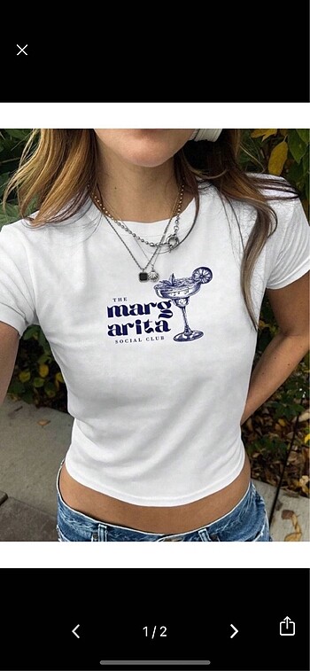 Beyaz baby tee crop tshirt