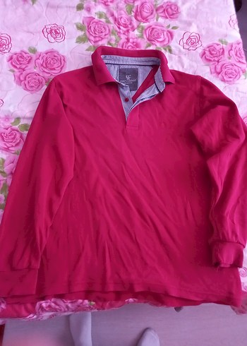 Pembe Uzun Kollu Polo Yaka Tişört