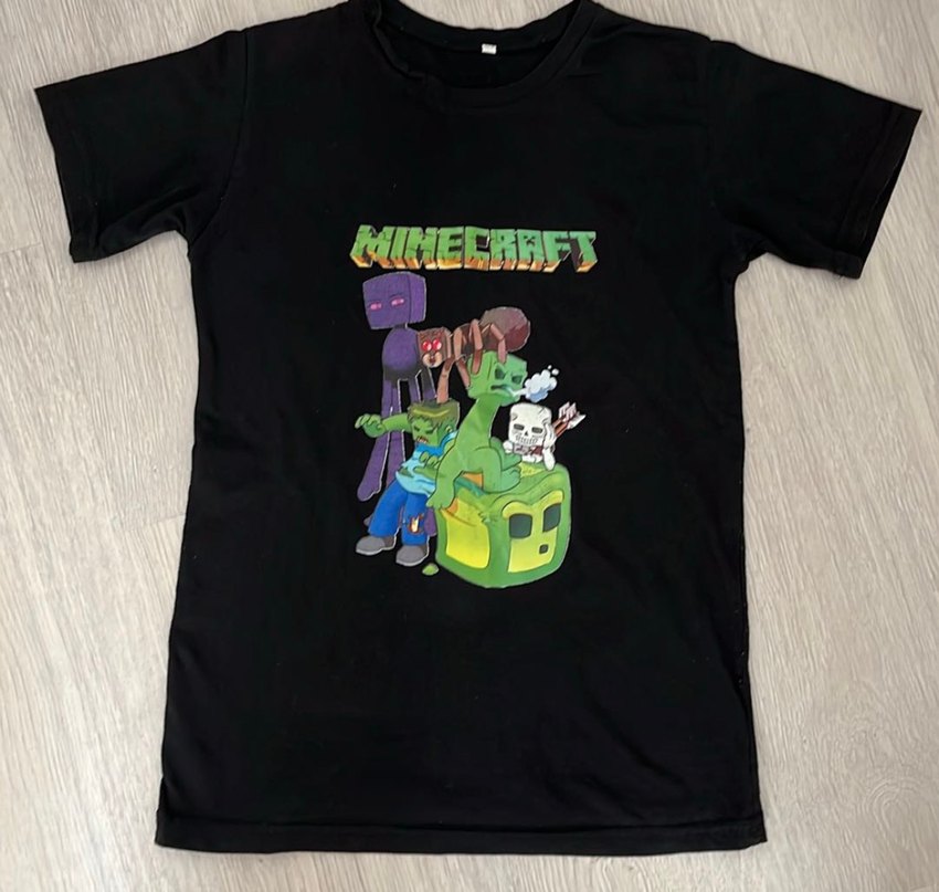 Minecraft Temalı Siyah tshirt — görsel 2/2