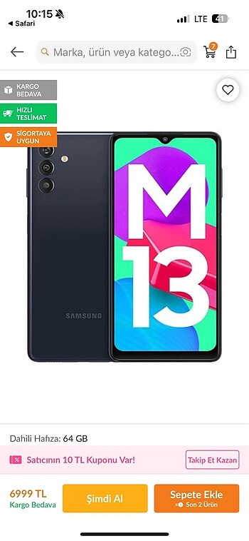 Temiz Samsung M13